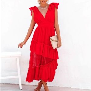 Vici Red tulle dress